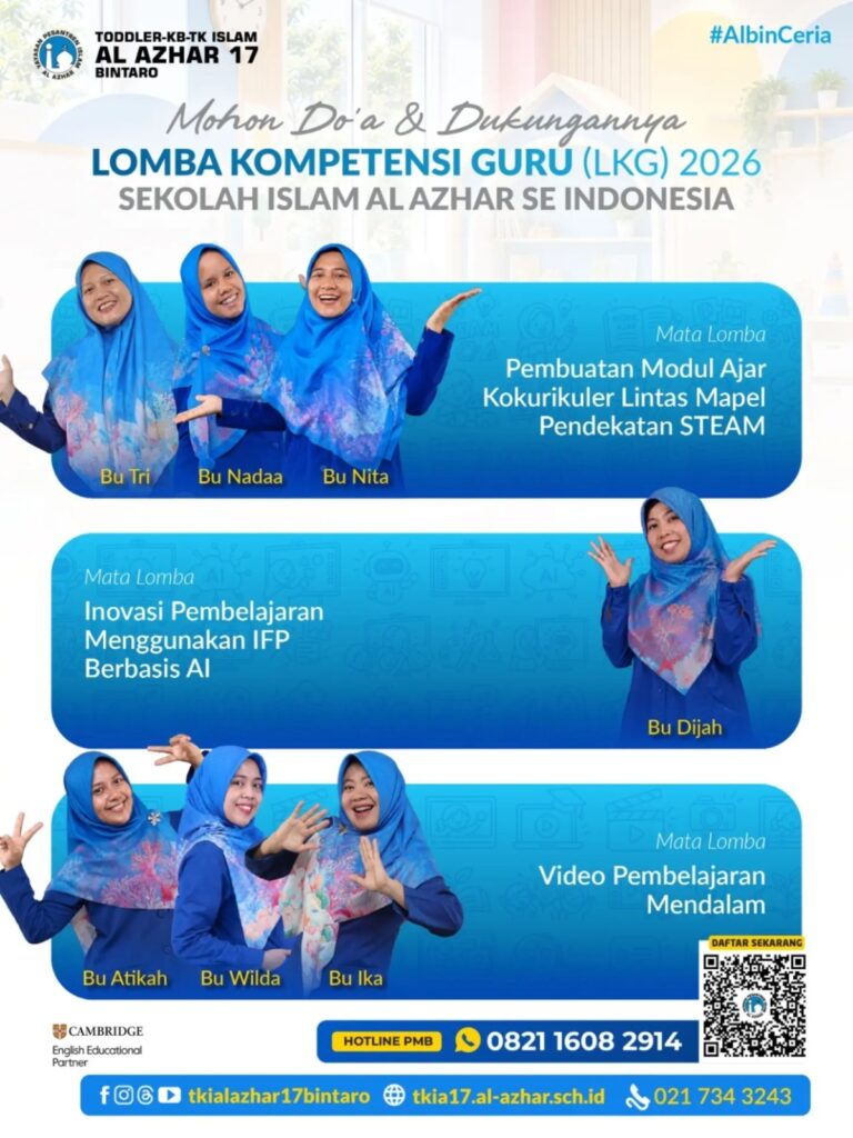 Guru TK Islam Al Azhar 17 Bintaro mengikuti Lomba Kompetensi Guru LKG 2026 Sekolah Islam Al Azhar se-Indonesia